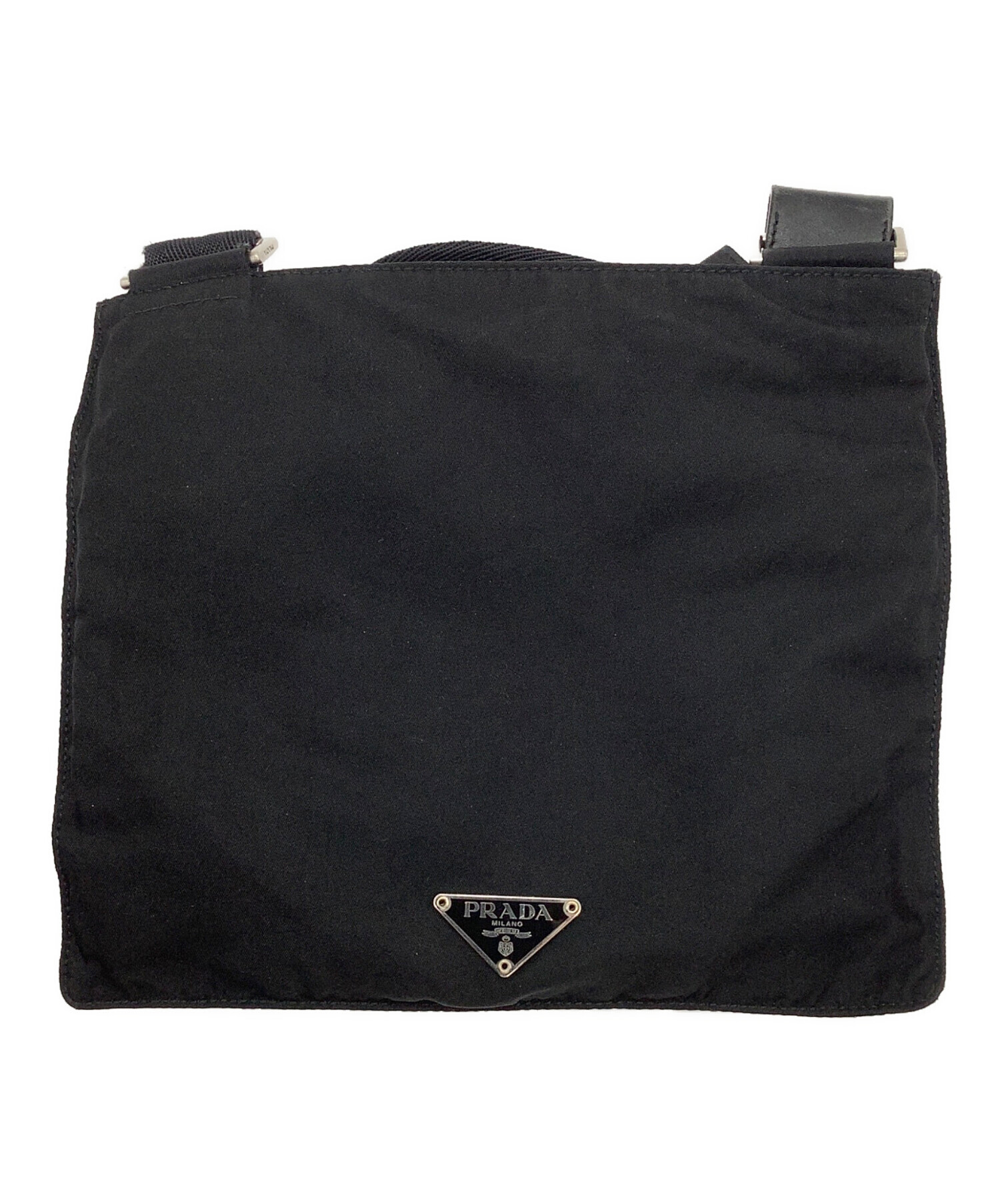 中古・古着通販】PRADA (プラダ) ナイロンショルダーバッグ ブラック 