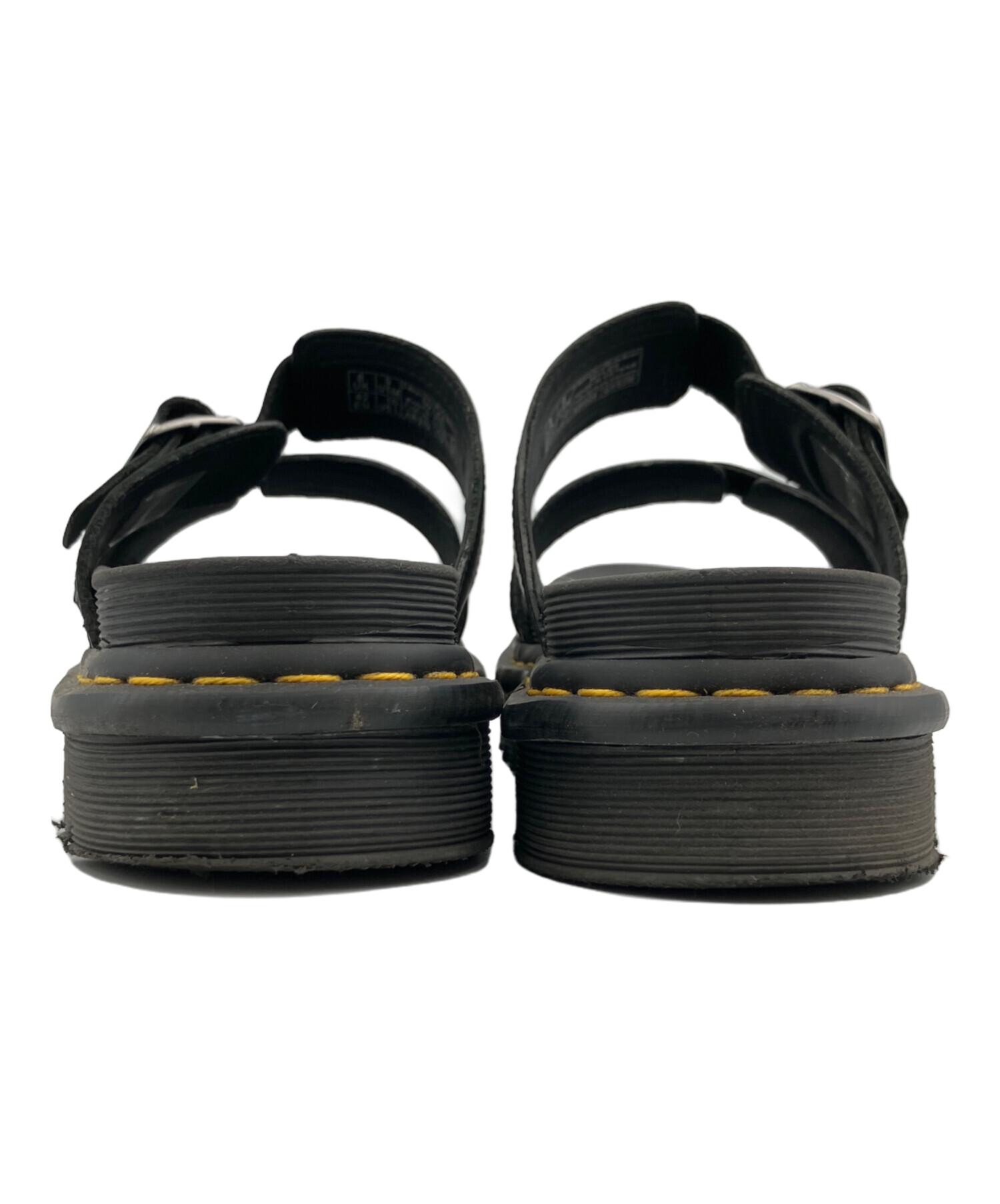 Dr. Martens ブラック ダブルバックルサンダル　UK8 中古・古着通販】Dr.Martens (ドクターマーチン) ダブルストラップ