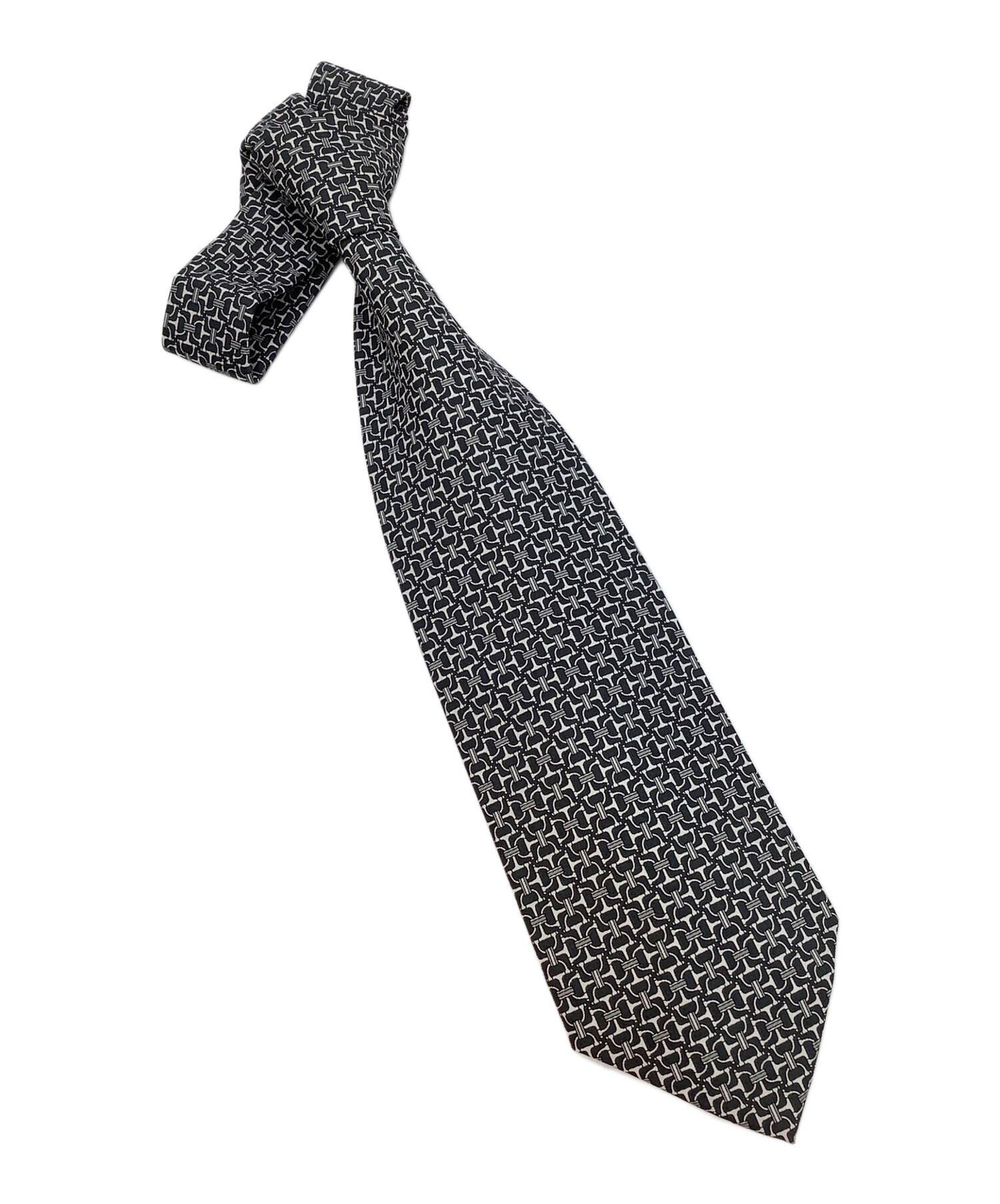 HERMES エルメス ネクタイ - 黒 【古着】【中古】 中古・古着通販】HERMES (エルメス) ネクタイ ブラック サイズ:表記無