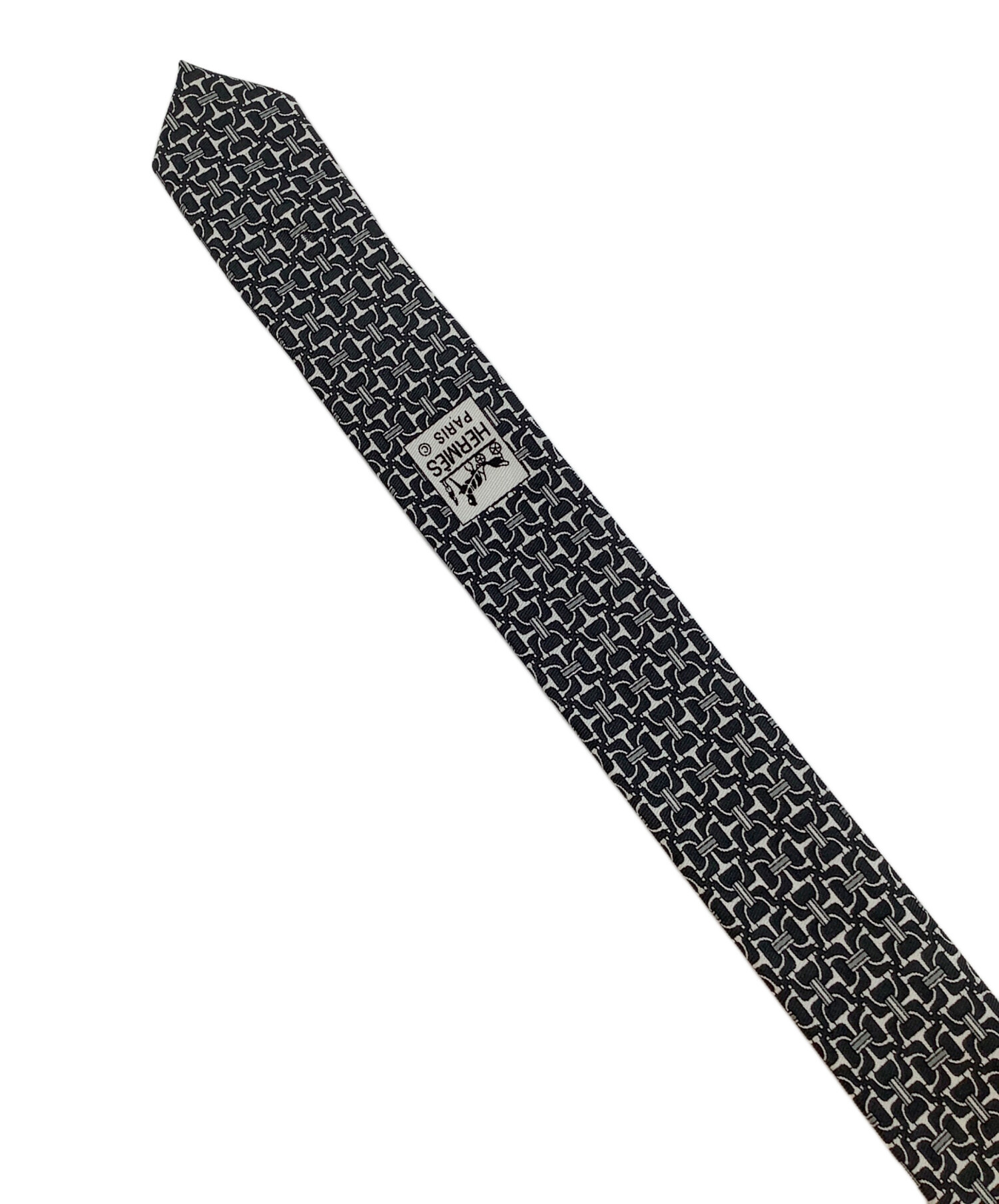 中古・古着通販】HERMES (エルメス) ネクタイ ブラック サイズ:表記無