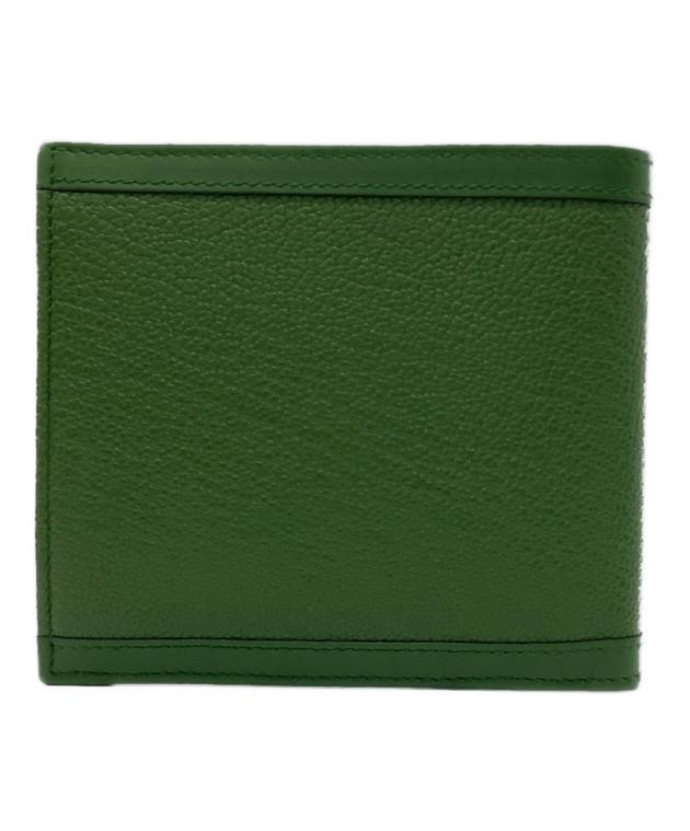 BVLGARI 二つ折り財布 グリーン 中古・古着通販】BVLGARI (ブルガリ) 2つ折り財布 グリーン｜ブランド
