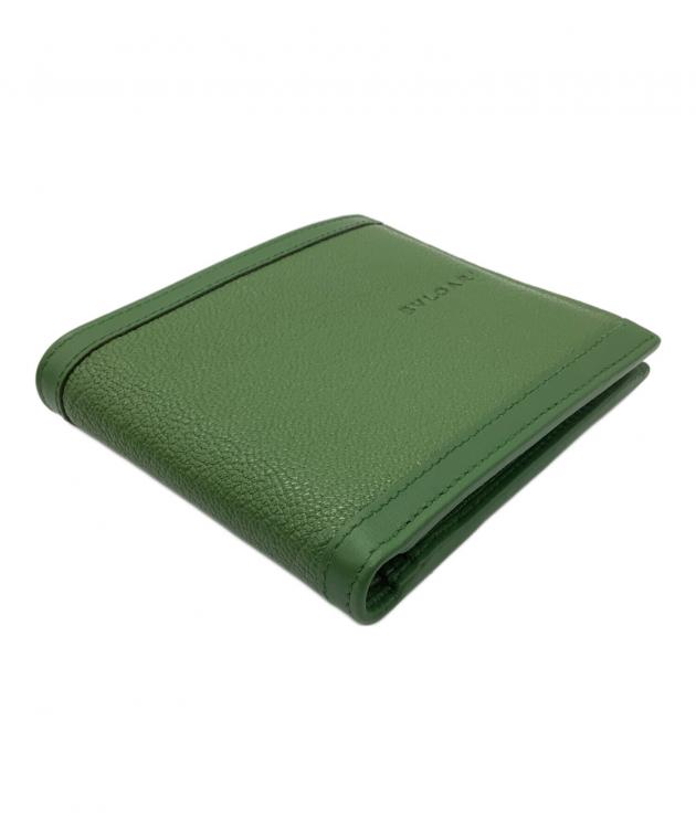 中古・古着通販】BVLGARI (ブルガリ) 2つ折り財布 グリーン｜ブランド