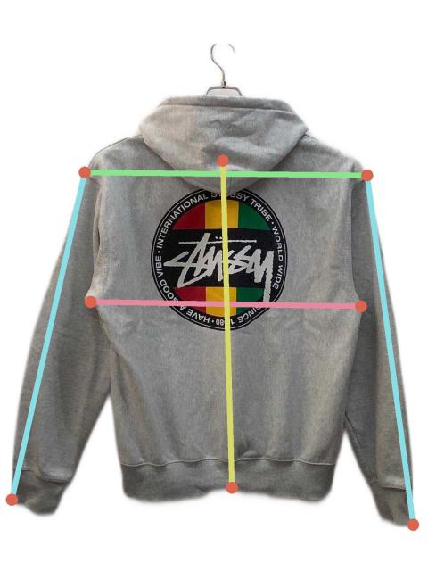 【希少】ステューシー STUSSY Classic Dot Hoodie 中古・古着通販】stussy (ステューシー) CLASSIC DOT HOODIE グレー