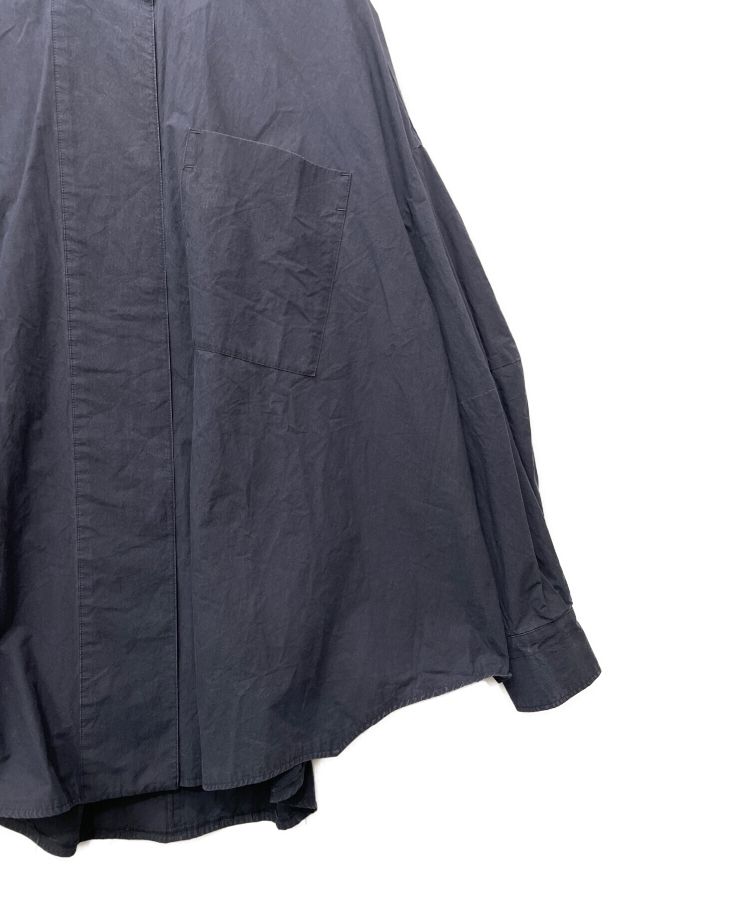 中古・古着通販】ENFOLD (エンフォルド) HEXAGON SHIRT ネイビー