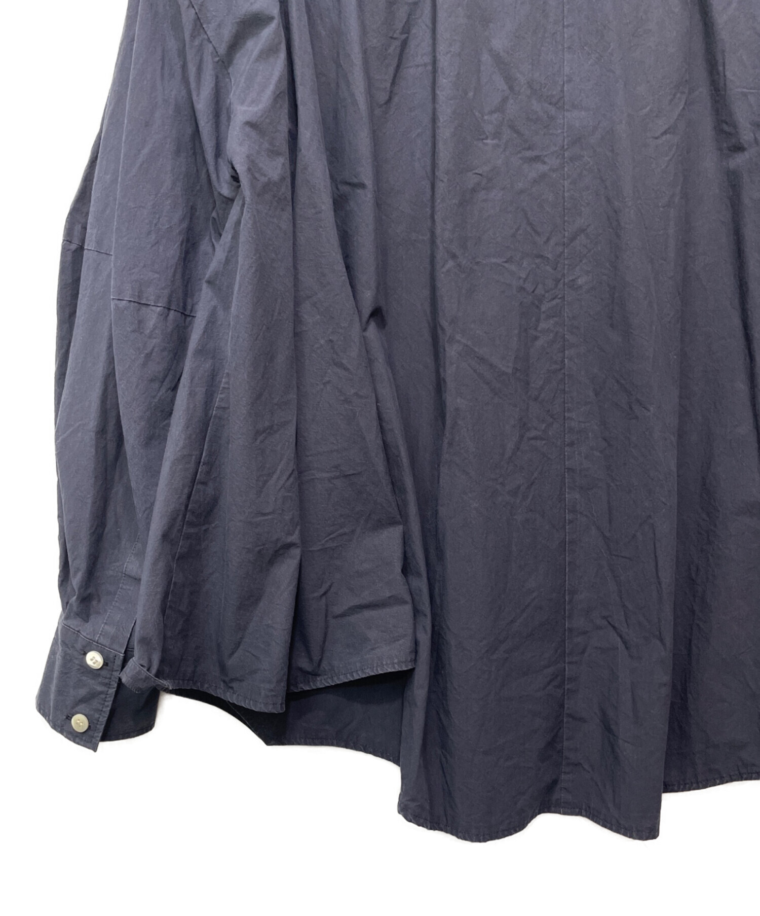 中古・古着通販】ENFOLD (エンフォルド) HEXAGON SHIRT ネイビー