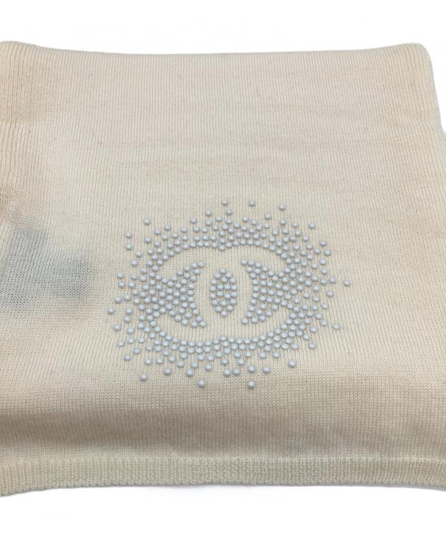 CHANEL 【未使用】ホワイトシルクカシミアストール 中古・古着通販】CHANEL (シャネル) カシミヤストール ホワイト
