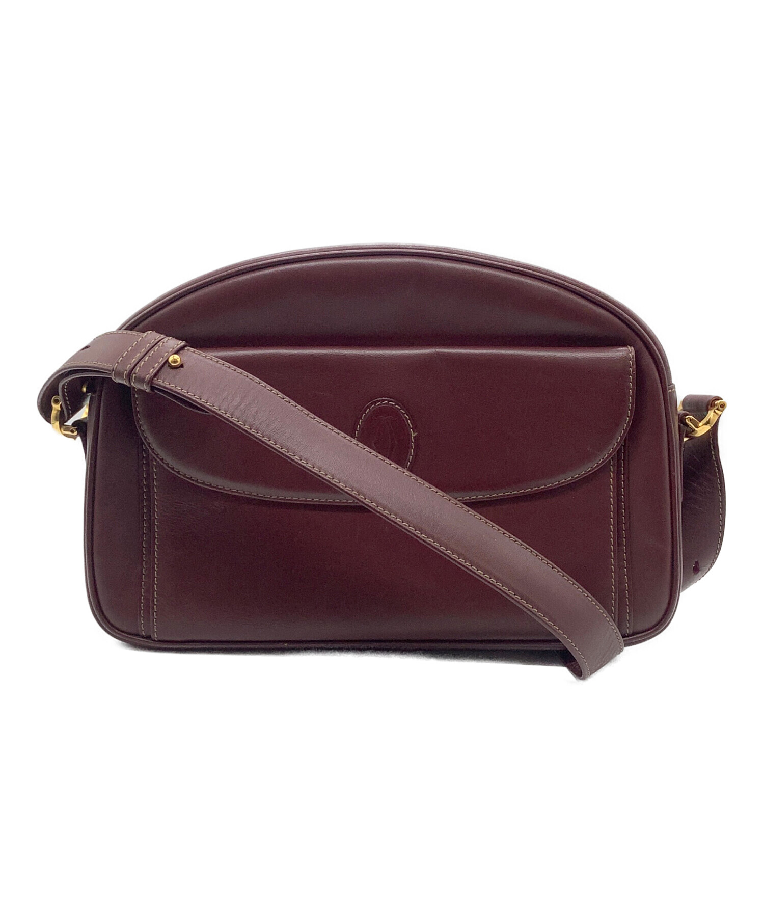 中古・古着通販】Cartier (カルティエ) ショルダーバッグ ボルドー