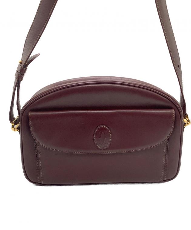 オールドカルティエ　ショルダーバッグ 中古・古着通販】Cartier (カルティエ) ショルダーバッグ ボルドー