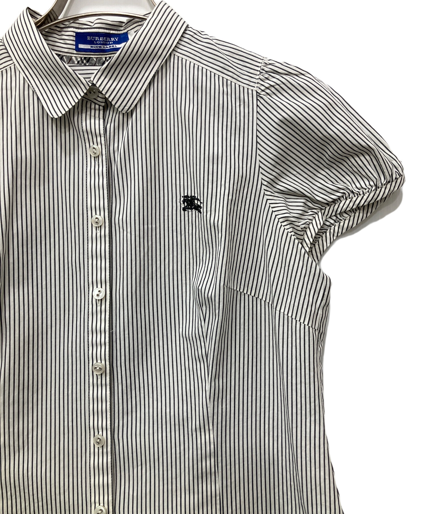 BURBERRY BLUE LABELバーバリーブルーレーベル 半袖シャツ 38 中古・古着通販】BURBERRY BLUE LABEL (バーバリー ブルー レーベル