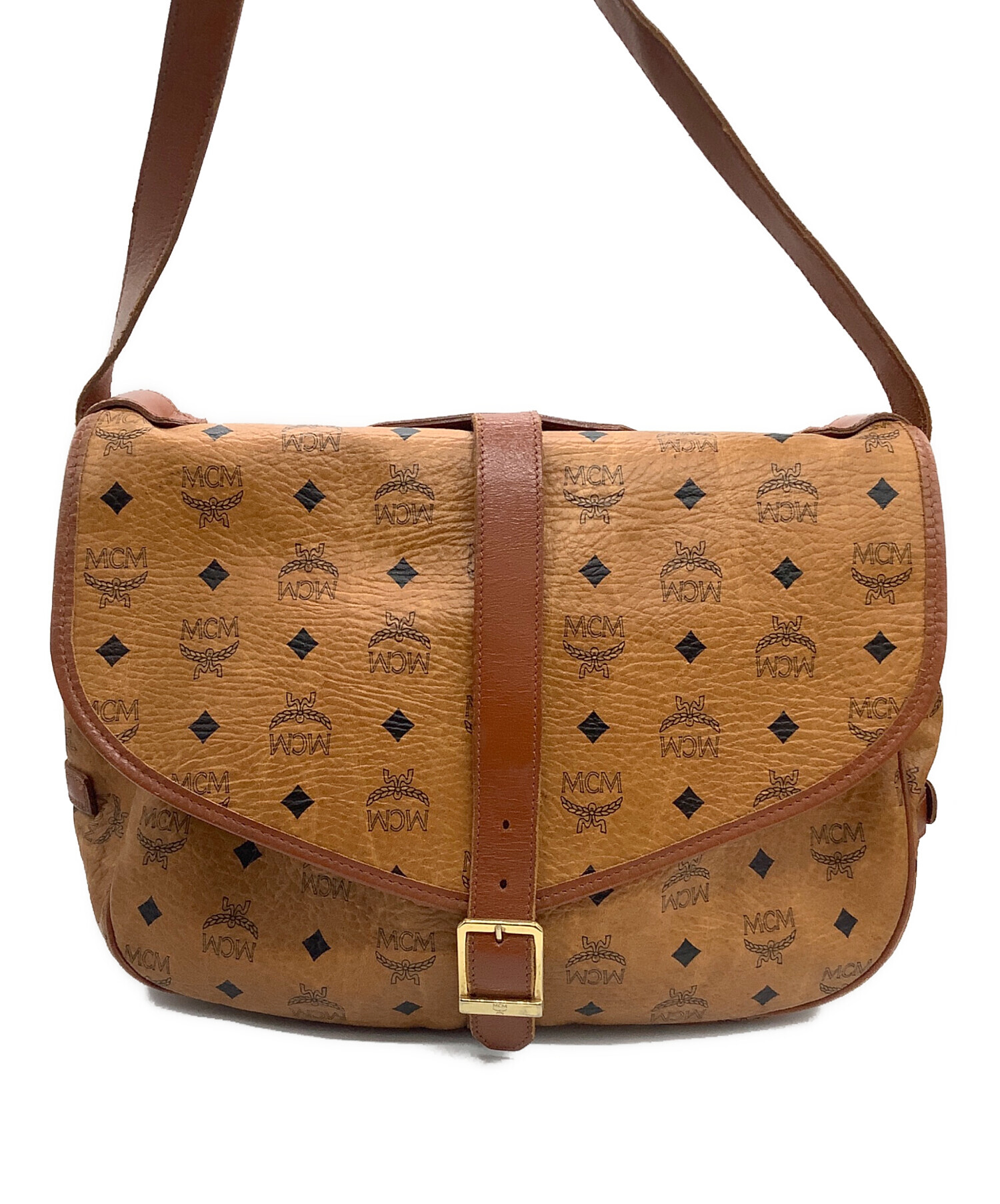 MCM キャメル ハンドバッグ 中古・古着通販】MCM (エムシーエム) ショルダーバッグ キャメル