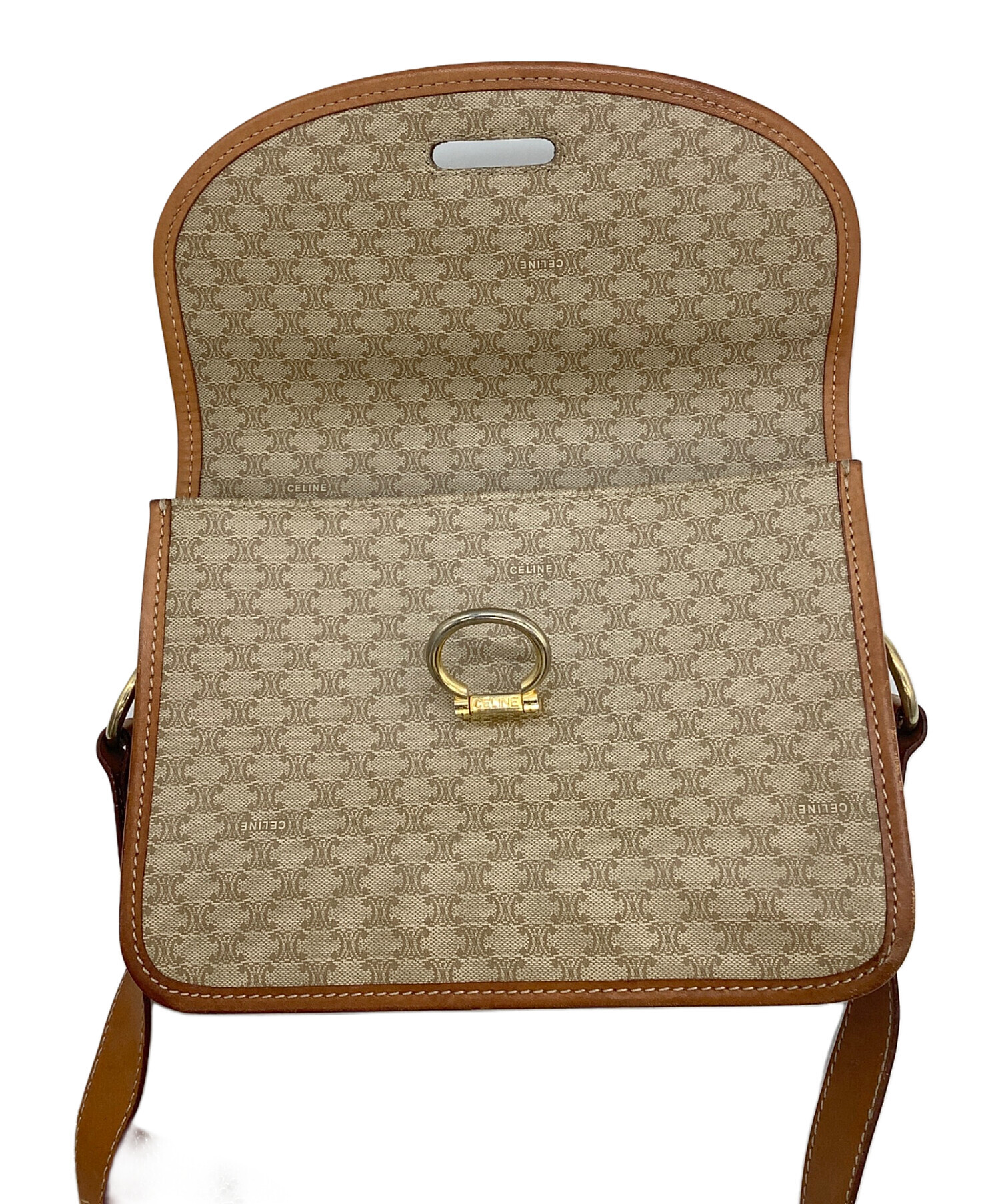 中古・古着通販】CELINE (セリーヌ) マカダム ショルダーバッグ