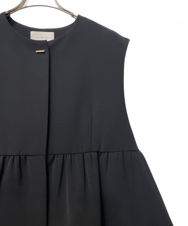 中古・古着通販】chignon (シニヨン) ダブルクロスペプラムベスト