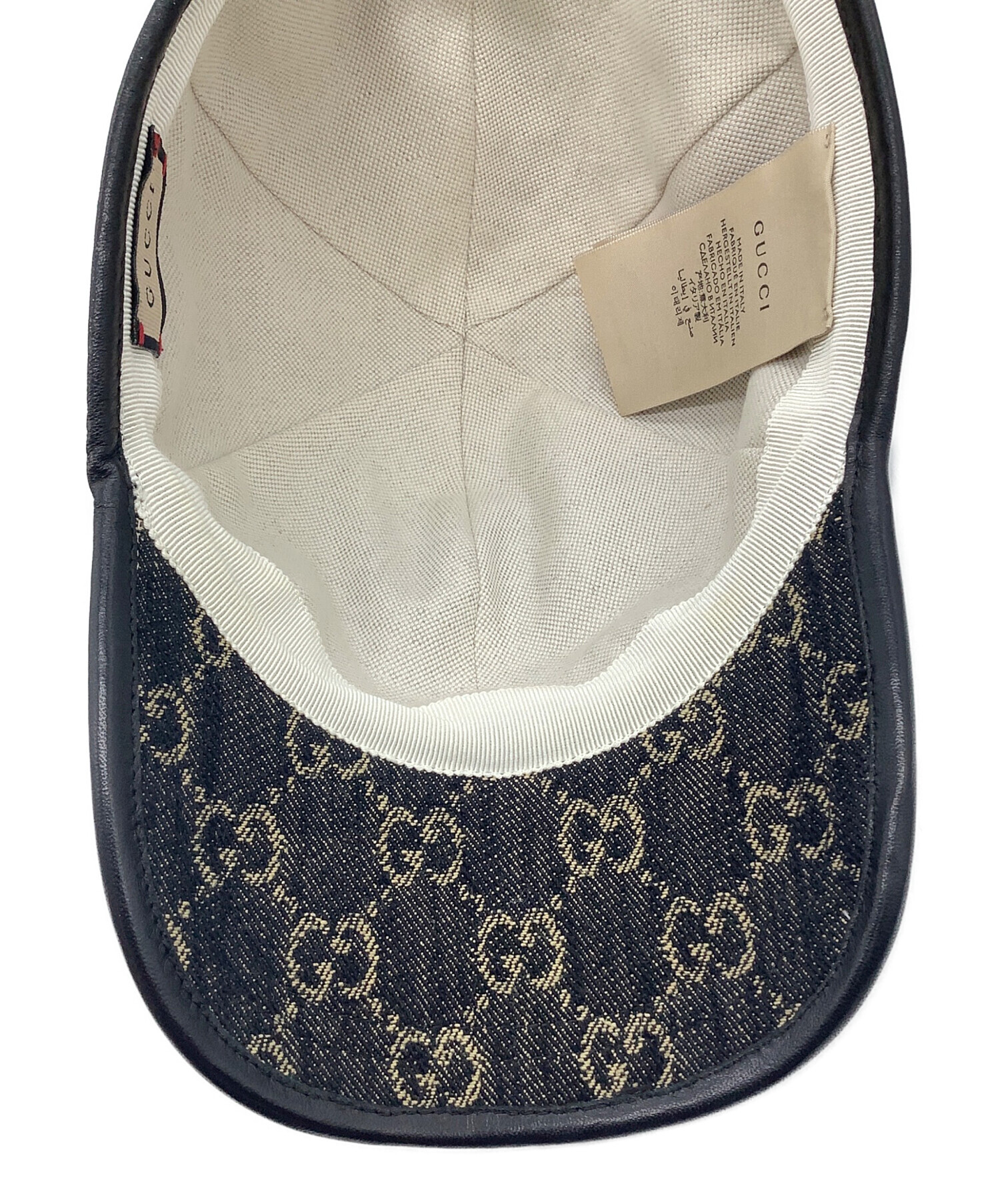GUCCI フラワーキャップ　used美品 中古・古着通販】GUCCI (グッチ) キャップ ブラック サイズ:XL