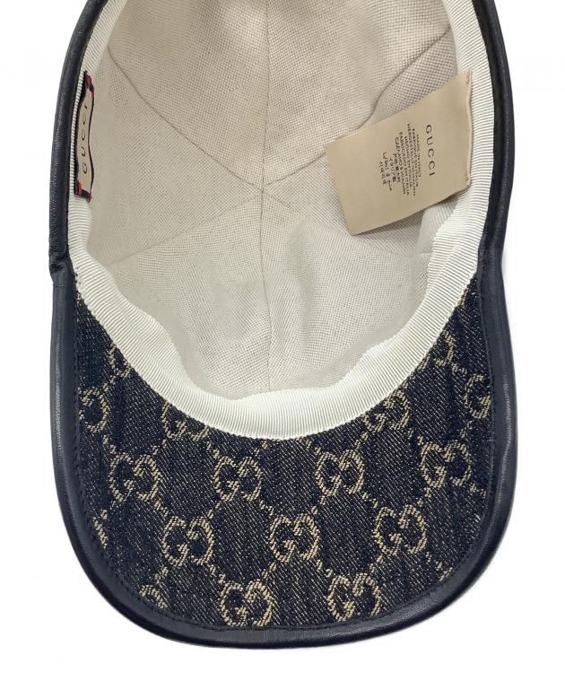 中古・古着通販】GUCCI (グッチ) キャップ ブラック サイズ:XL
