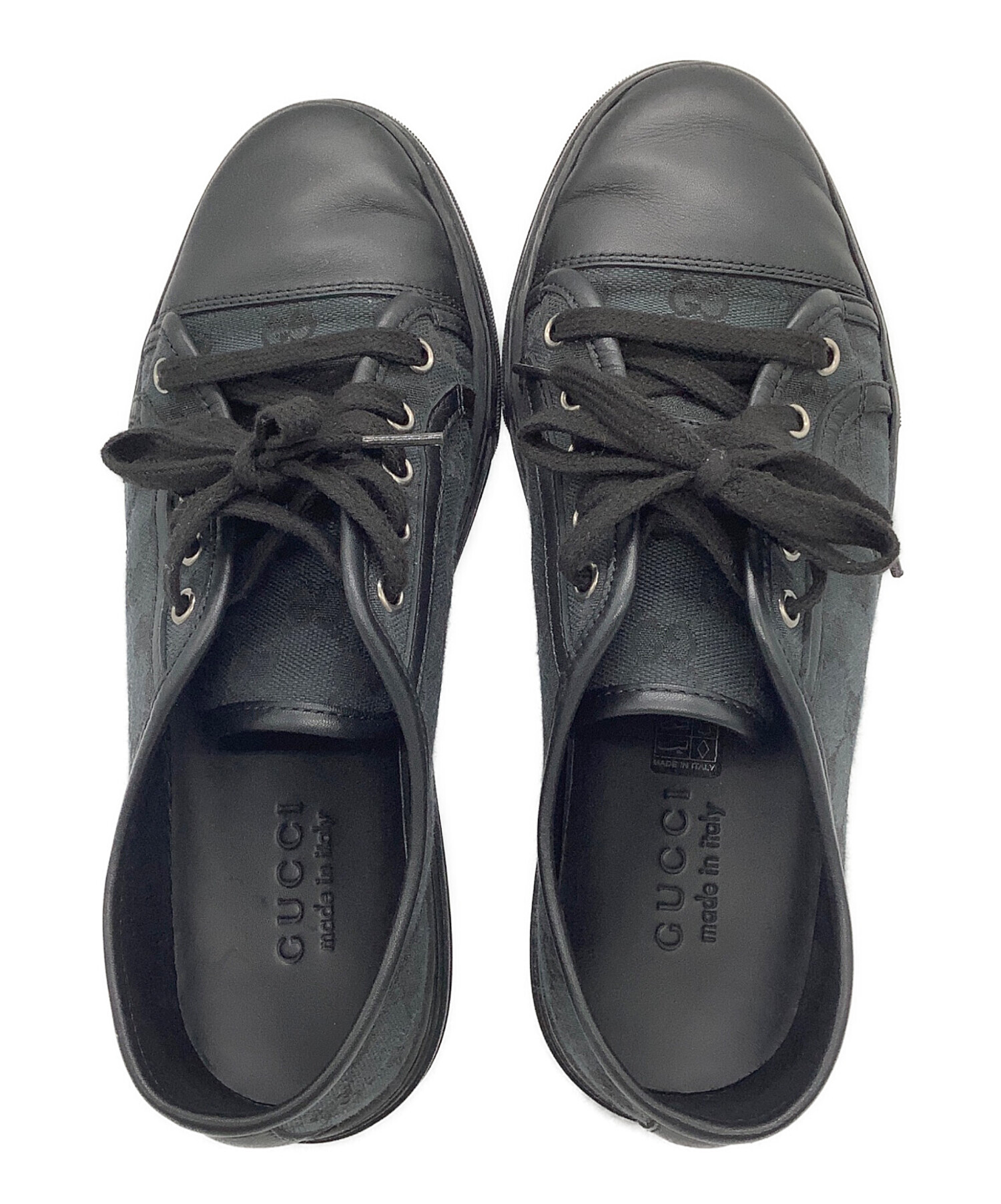 中古・古着通販】GUCCI (グッチ) スニーカー ブラック サイズ:6 1/2