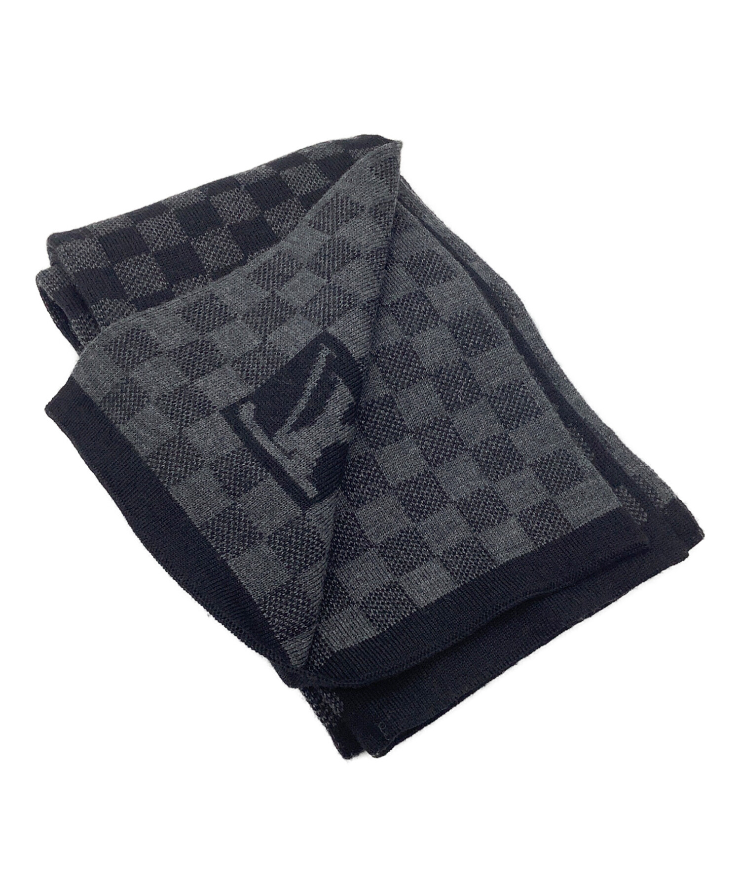 LOUIS VUITTON ブラック マフラー 中古・古着通販】LOUIS VUITTON (ルイ ヴィトン) エシャルプ・プティ