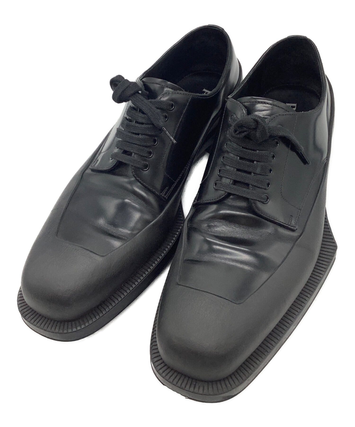 中古・古着通販】PRADA (プラダ) ブラッシュドレザー ダービーシューズ