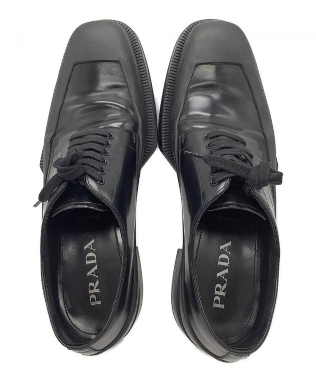 中古・古着通販】PRADA (プラダ) ブラッシュドレザー ダービーシューズ