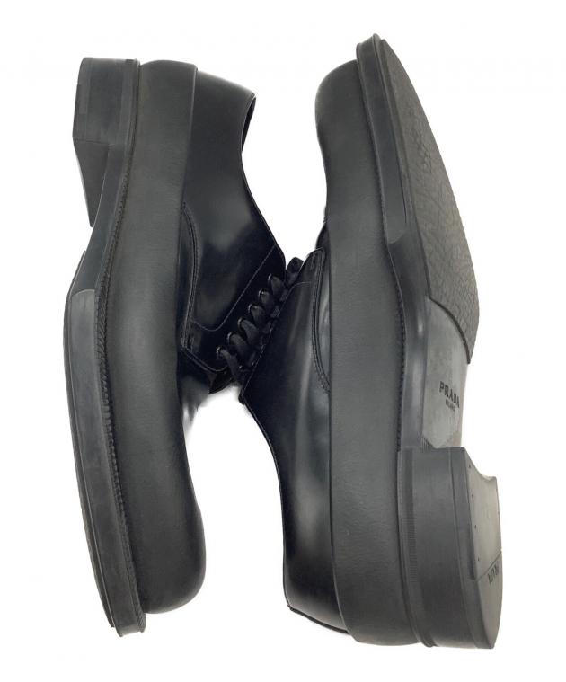 だーし 中古・古着通販】PRADA (プラダ) ブラッシュドレザー ダービーシューズ