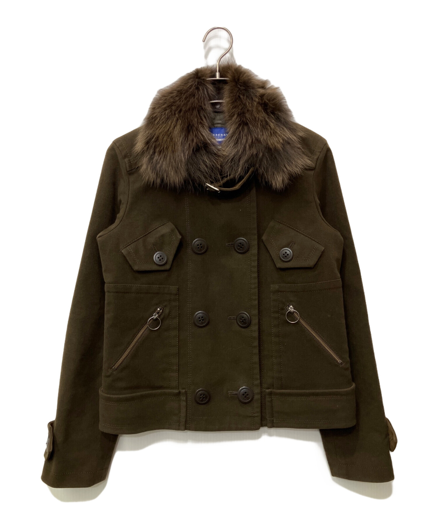 BURBERRY BLUE LABEL ピーコート 38 中古・古着通販】BURBERRY BLUE LABEL (バーバリー ブルー レーベル