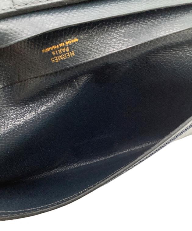 中古・古着通販】HERMES (エルメス) ベアン 長財布 ネイビー｜ブランド