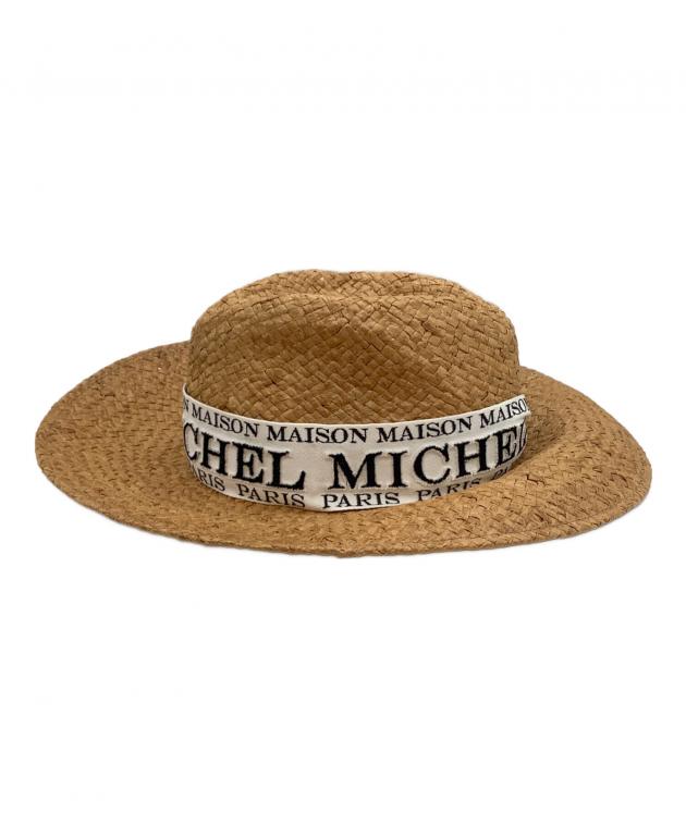 【美品】メゾンミッシェル　ストローハット 麦わら ネイビー M drawer 中古・古着通販】Maison Michel (メゾンミッシェル) ストローハット