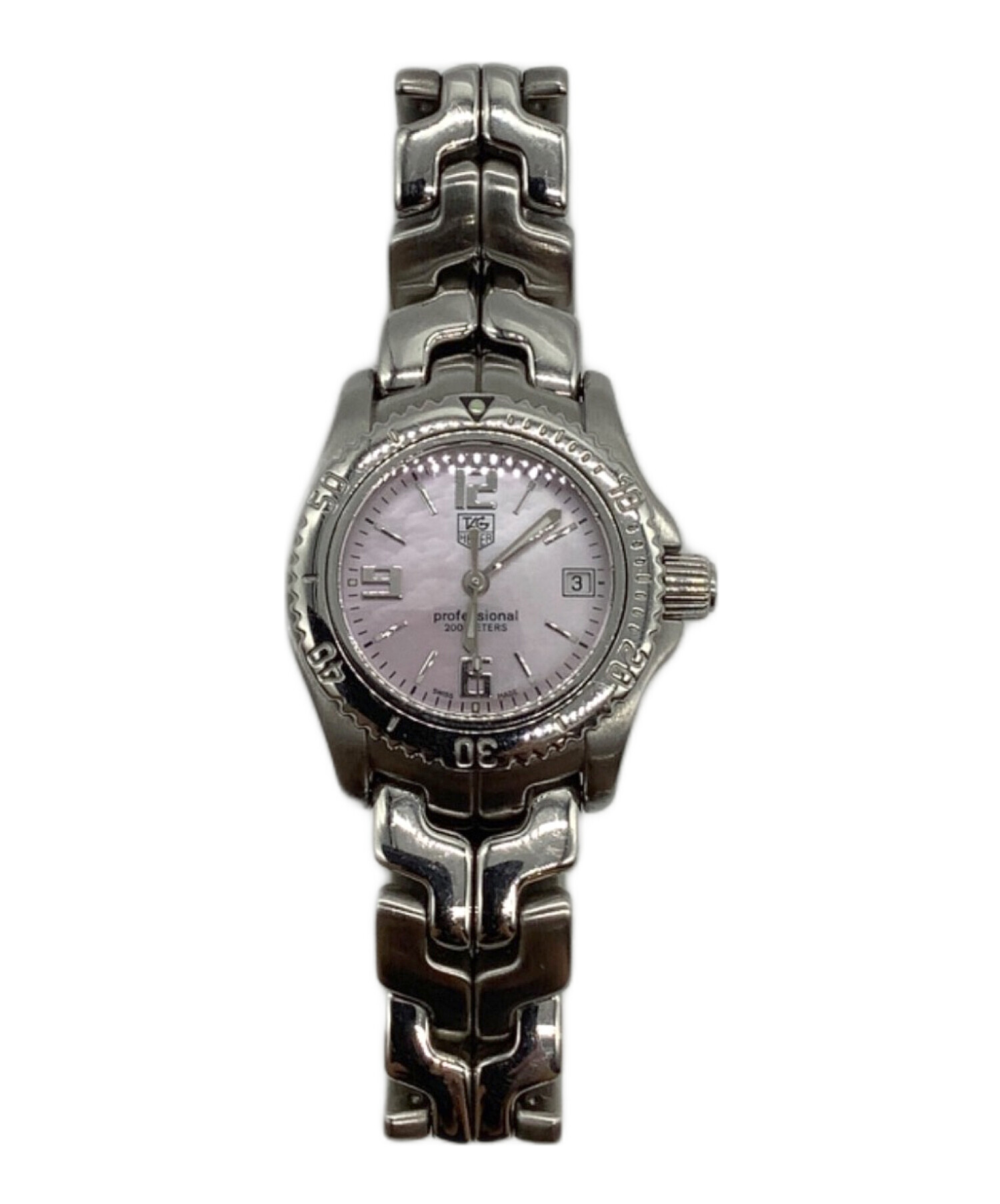 ジャンク TAG HEUER 377.508 タグホイヤー　ピンク 中古・古着通販】TAG HEUER (タグ・ホイヤー) リンク リストウォッチ