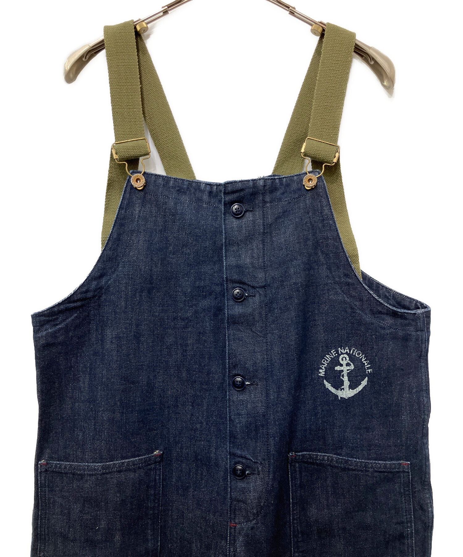 MADEN WORKWEAR海軍ミリタリーオーバーオールサロペットデニムパンツ 中古・古着通販】Maden workwear (メイデンワークウェアー) 海軍