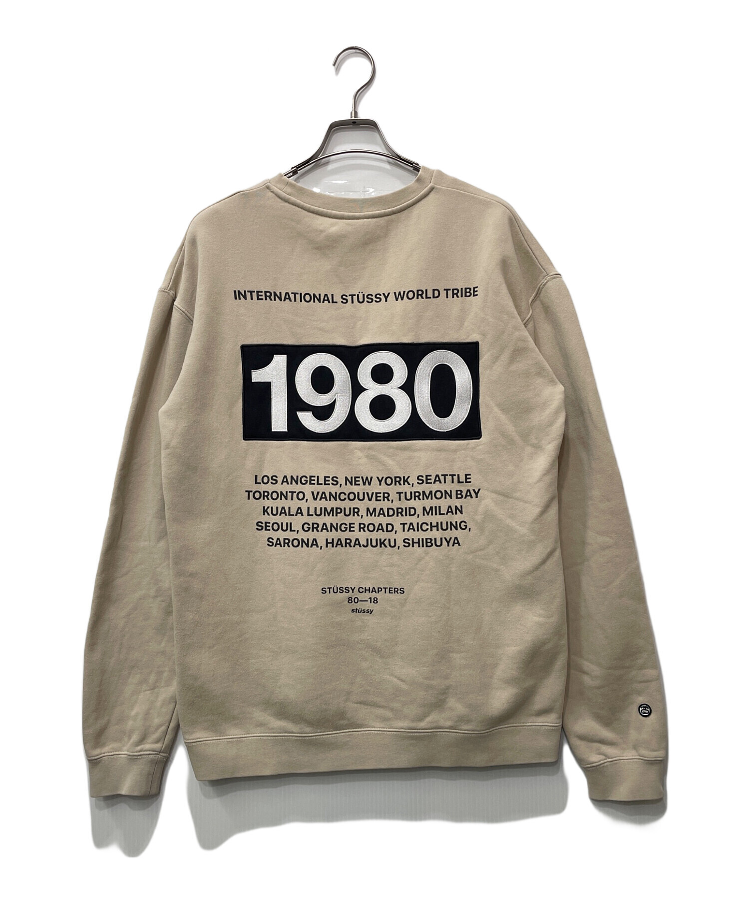 STUSSY ステューシー スウェット L ベージュ 【古着】【中古】【送料無料】 中古・古着通販】stussy (ステューシー) スウェット ベージュ サイズ:M