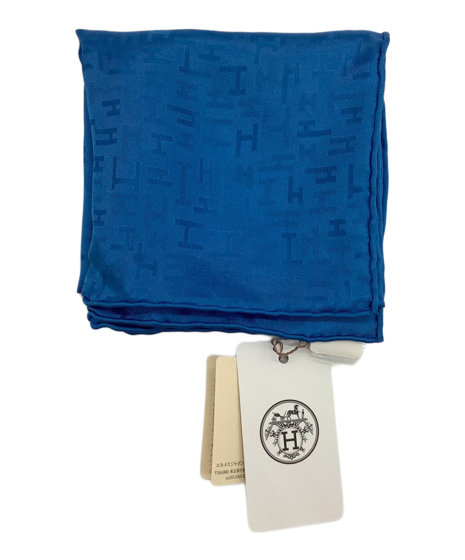 エルメス　HERMES メンズ　ポケットチーフ 中古・古着通販】HERMES (エルメス) ポケットチーフ ブルー 未使用品