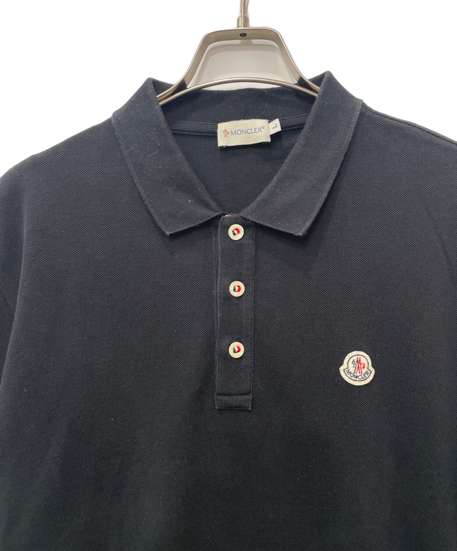 値下げ中4-4 MONCLER モンクレール　ポロシャツ 中古・古着通販】MONCLER (モンクレール) ポロシャツ ブラック サイズ
