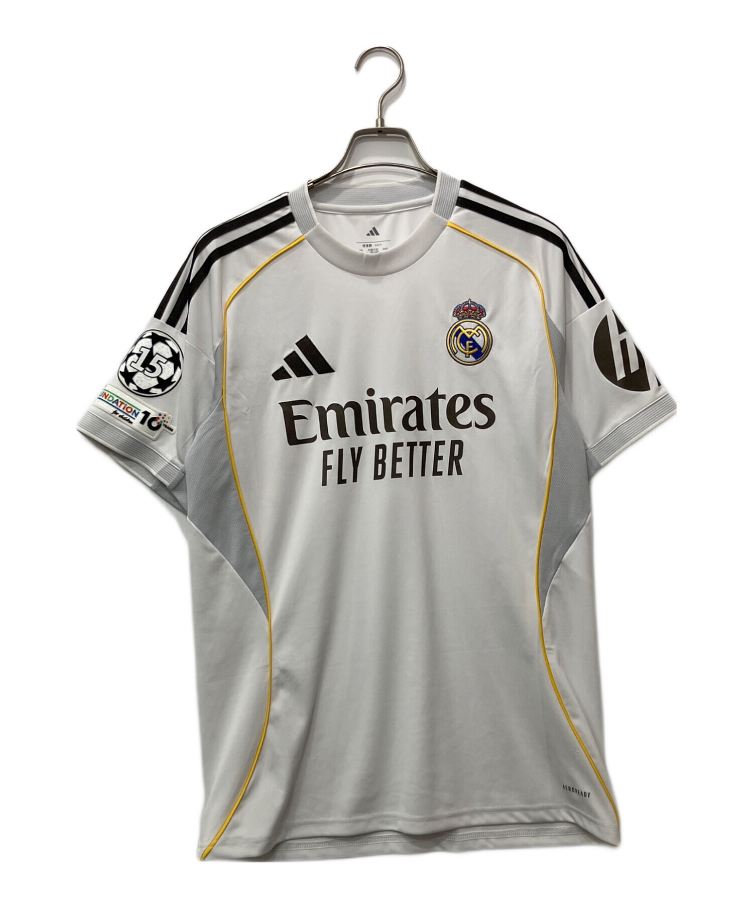  - サッカー部　ユニフォーム　アディダス　グレーシルバー　L 中古・古着通販】adidas (アディダス) サッカーユニフォーム ホワイト