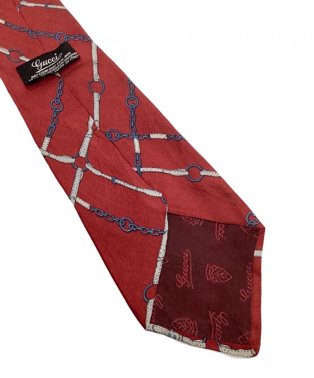 中古・古着通販】GUCCI (グッチ) ネクタイ レッド サイズ:表記無