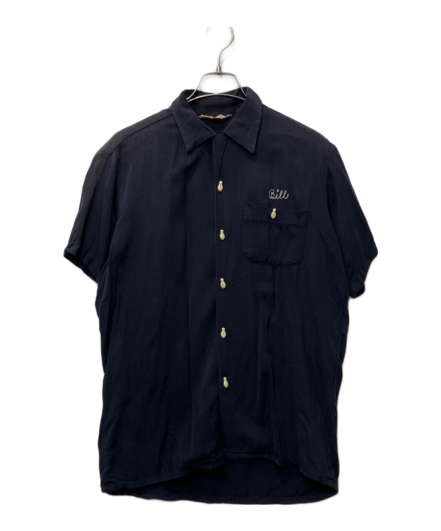 中古・古着通販】AIR FLO (エアフロ) ボーリングシャツ ネイビー
