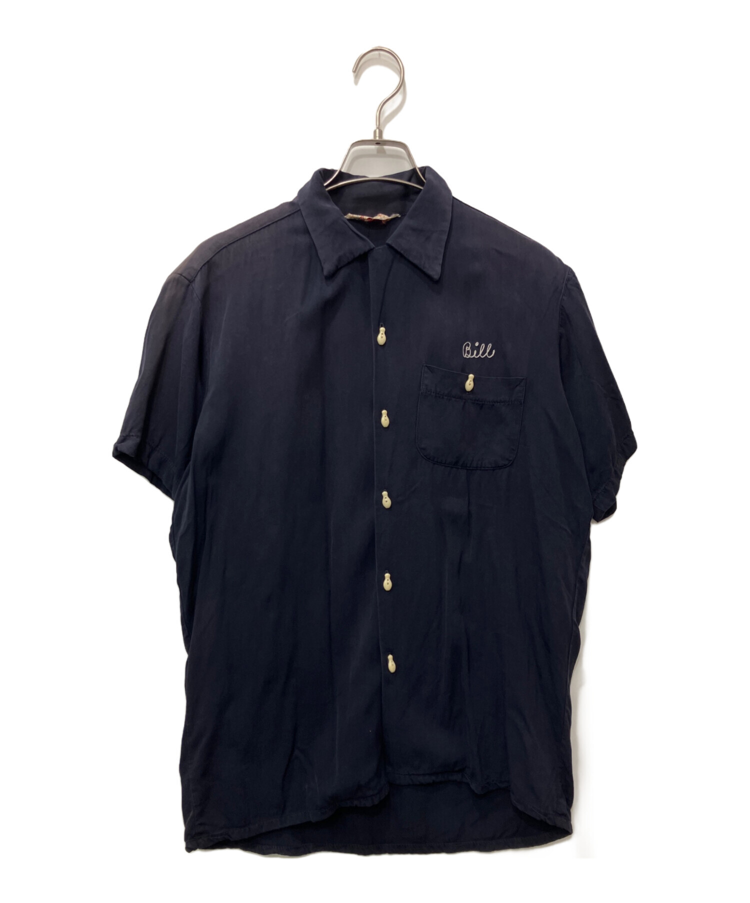 中古・古着通販】AIR FLO (エアフロ) ボーリングシャツ ネイビー