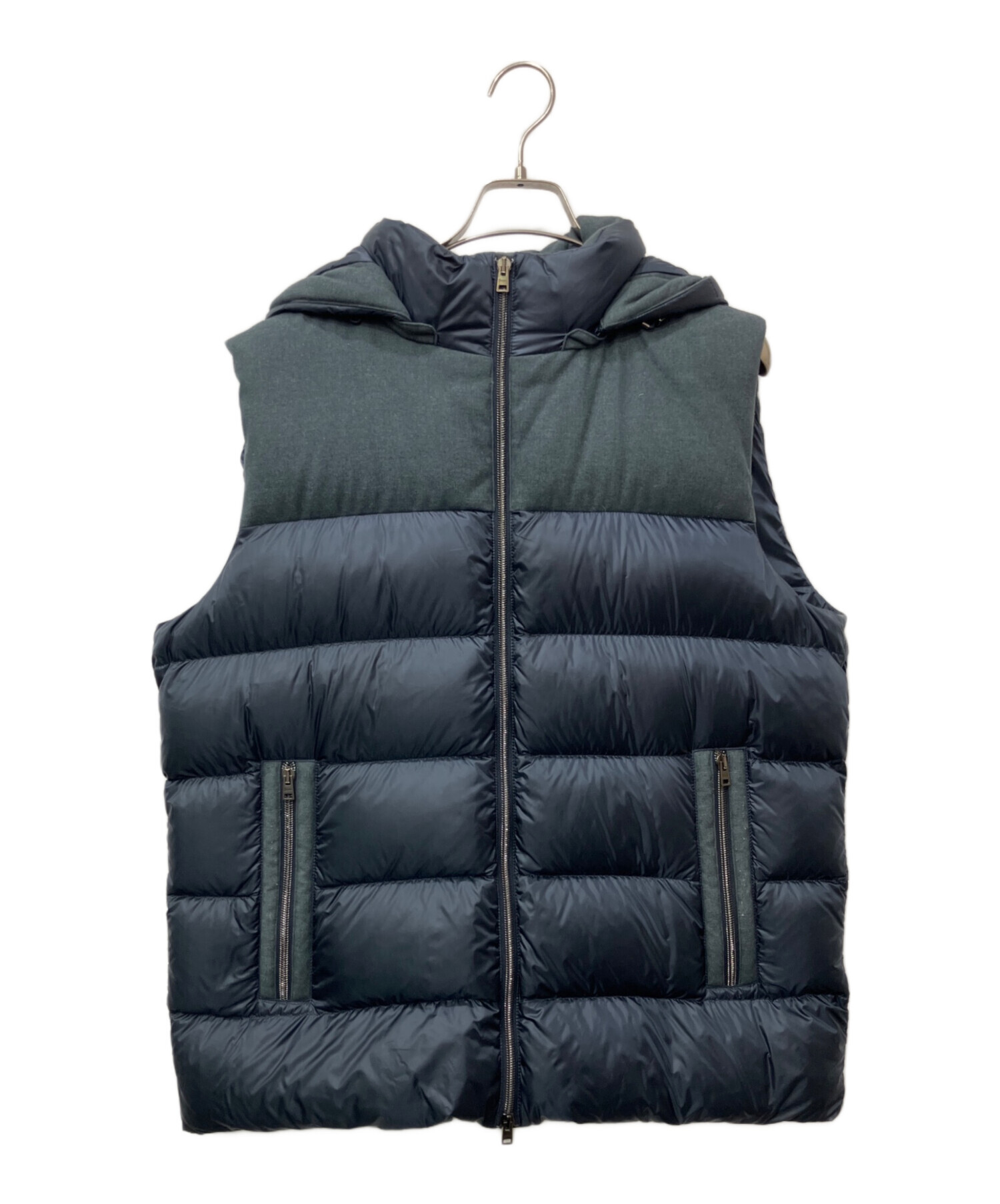HERNO ダウンベスト ネイビー 中古・古着通販】HERNO (ヘルノ) ダウンベスト ネイビー サイズ:52