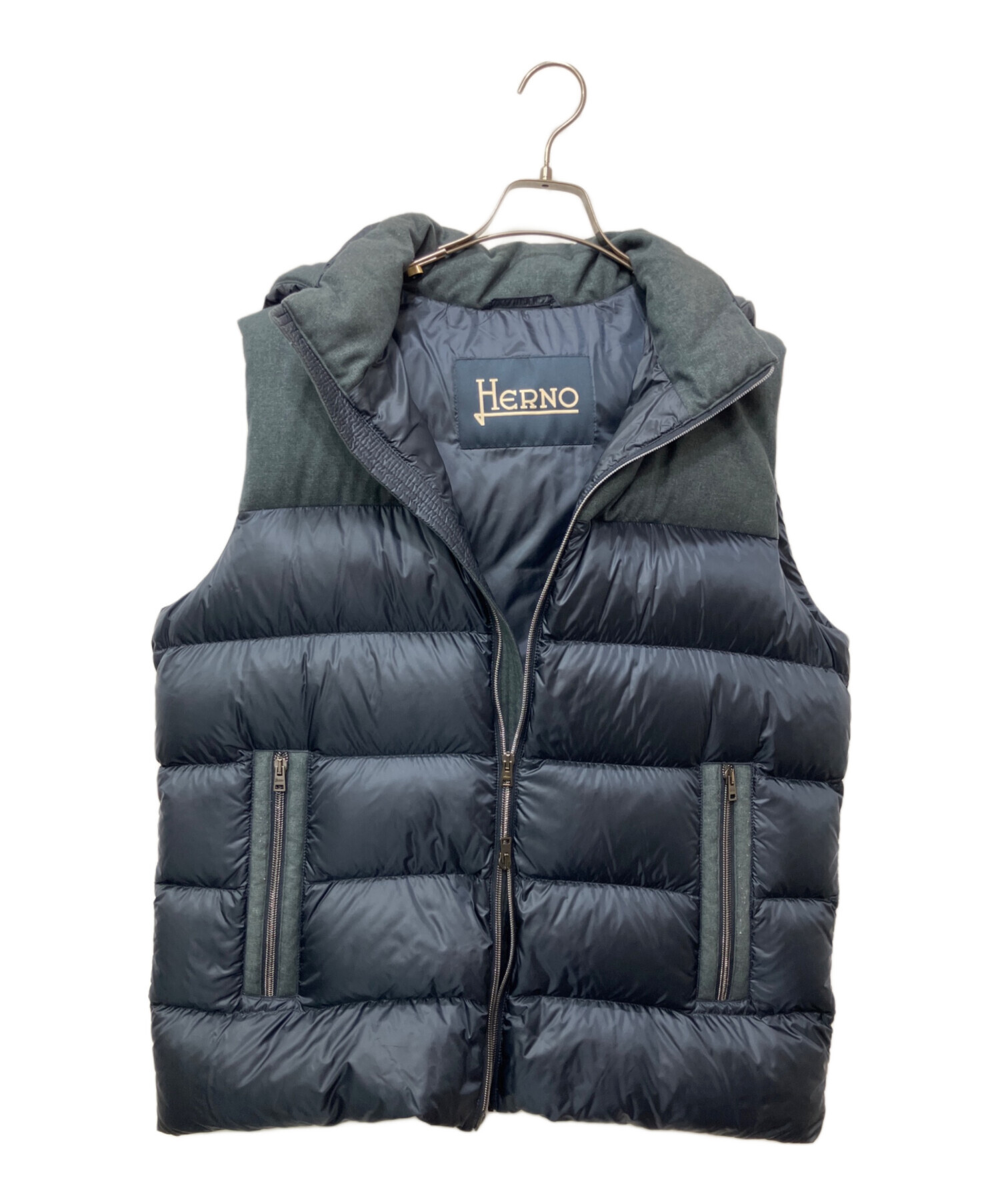 中古・古着通販】HERNO (ヘルノ) ダウンベスト ネイビー サイズ:52