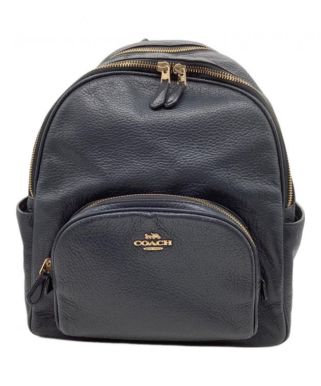 COACH レザー バックパック ネイビー 中古・古着通販】COACH (コーチ) レザーリュック ネイビー｜ブランド