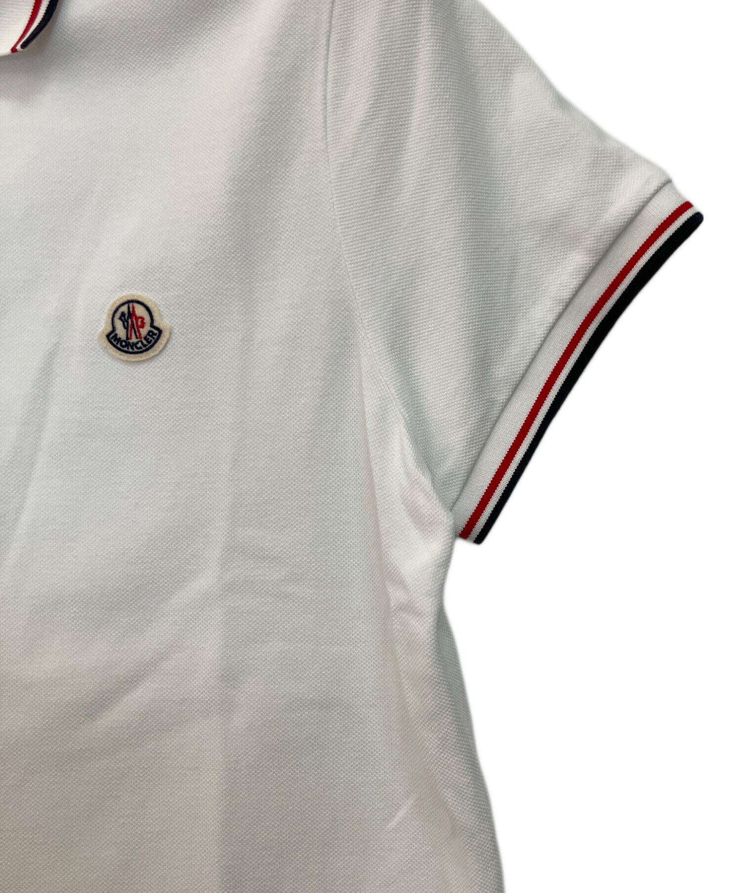 中古・古着通販】MONCLER (モンクレール) ポロシャツ ホワイト サイズ