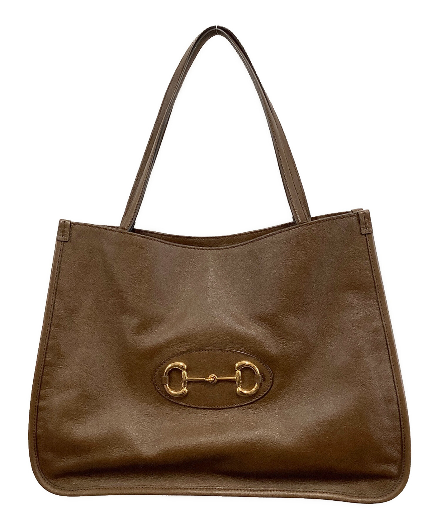 中古・古着通販】GUCCI (グッチ) ホースビット トートバッグ ブラウン