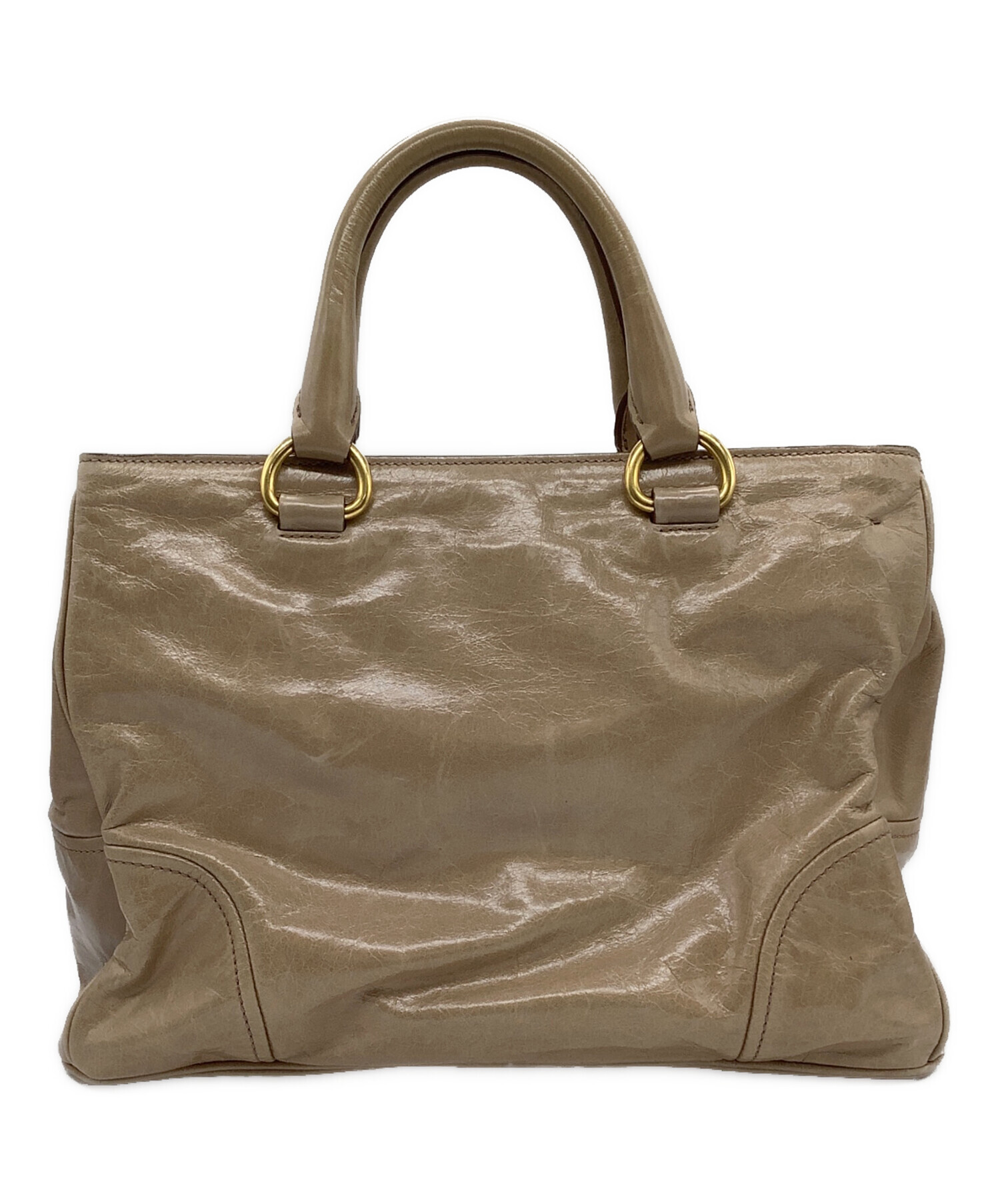 中古・古着通販】PRADA (プラダ) VITELLO SHINE 2WAYバッグ ベージュ
