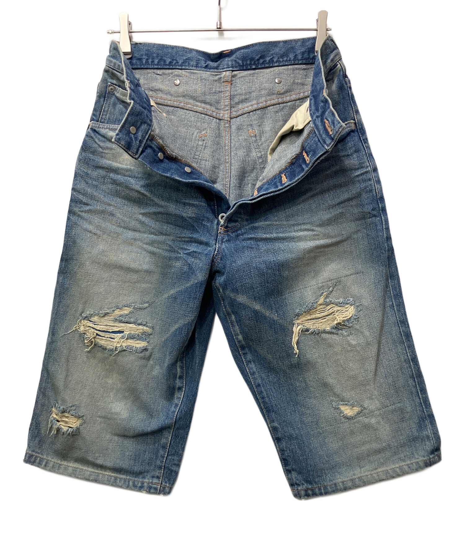 ISAMU KATAYAMA BACKLASH クラック加工 ハーフパンツ 中古・古着通販】ISAMU KATAYAMA BACKLASH (イサムカタヤマ・バック