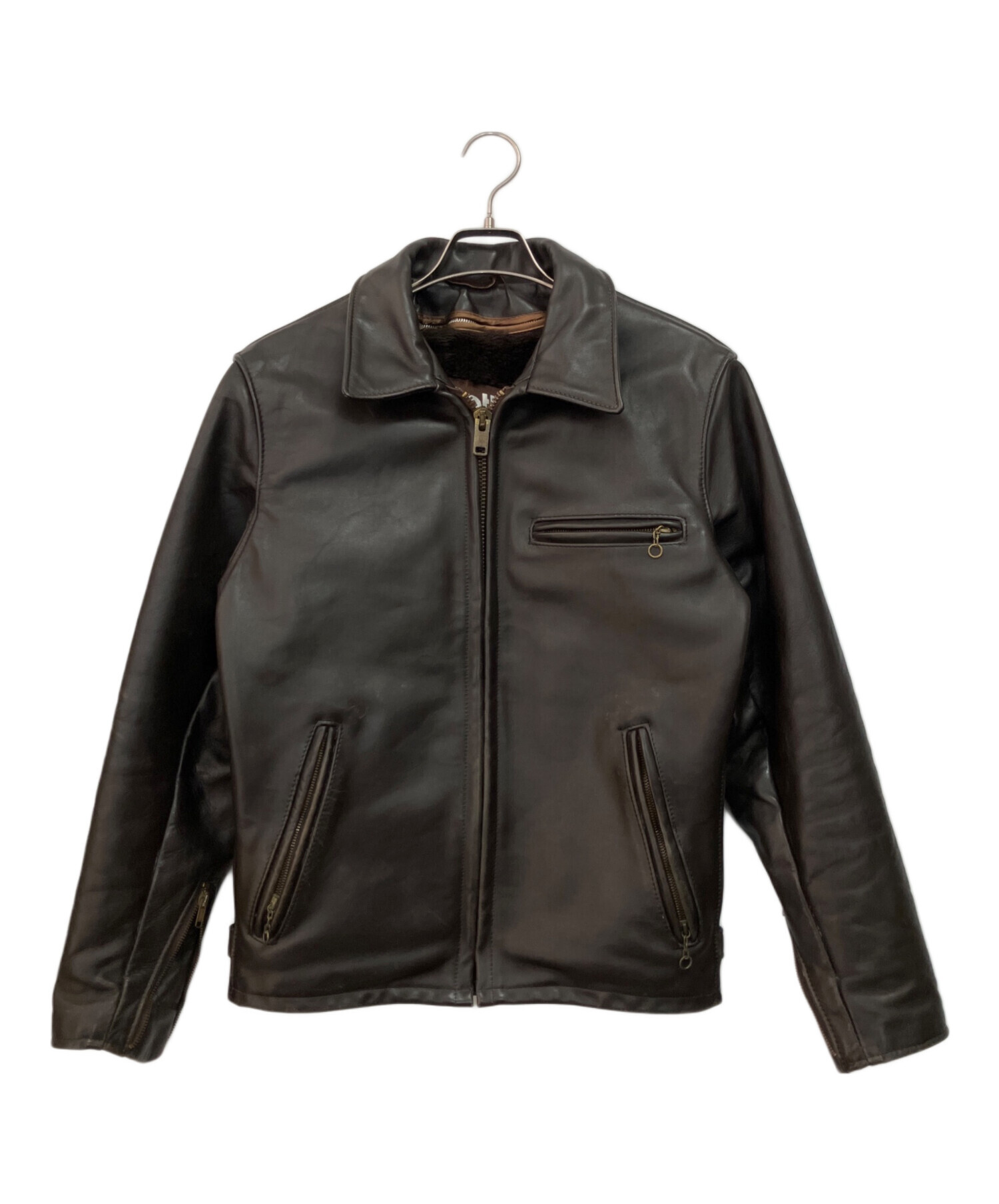 中古・古着通販】Schott (ショット) レザージャケット ブラウン サイズ
