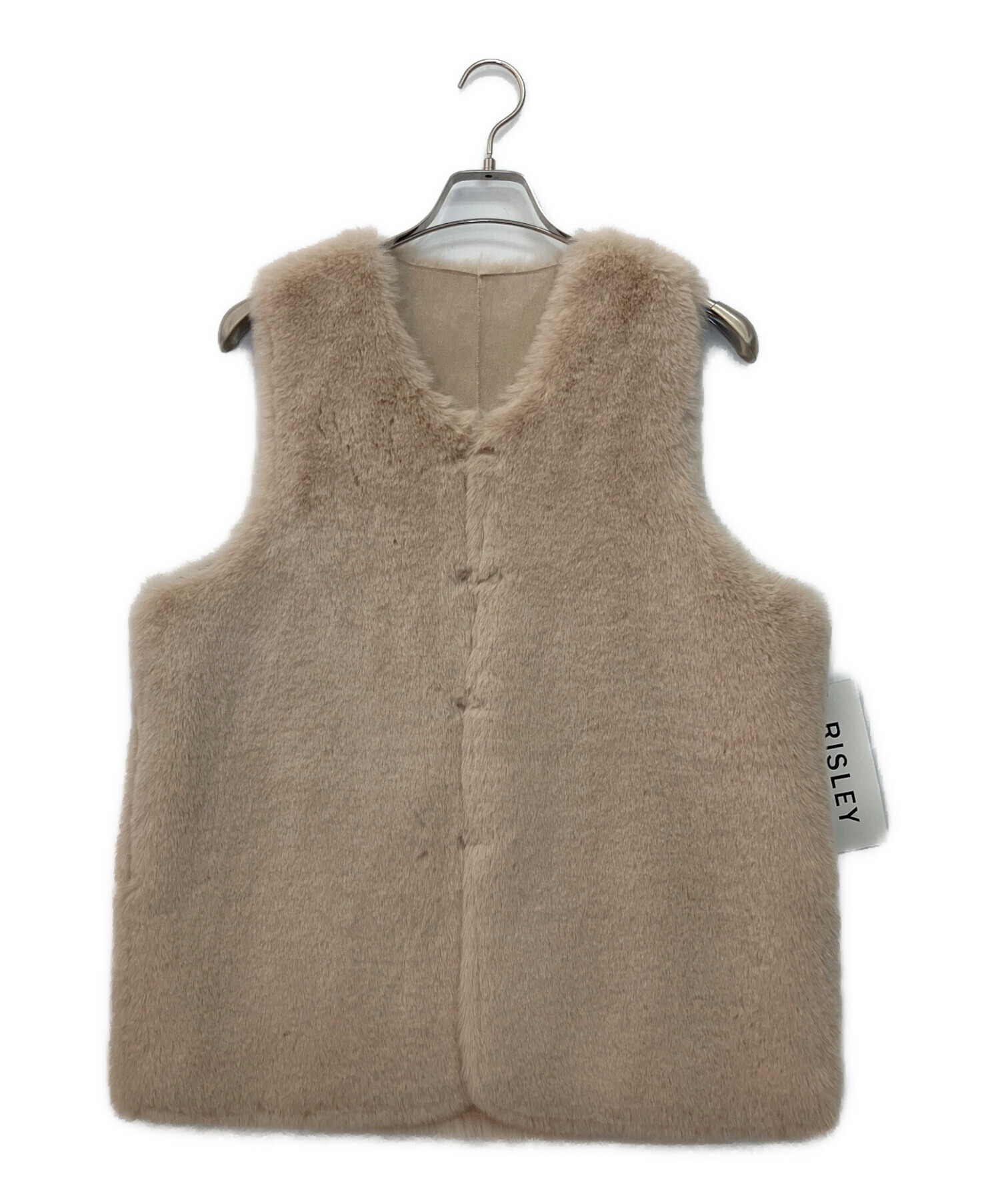 ファーベスト　リバーシブル　レザー　VEST 古着　アニマル 中古・古着通販】RISLEY (リズレー) ファーリバーシブルベスト