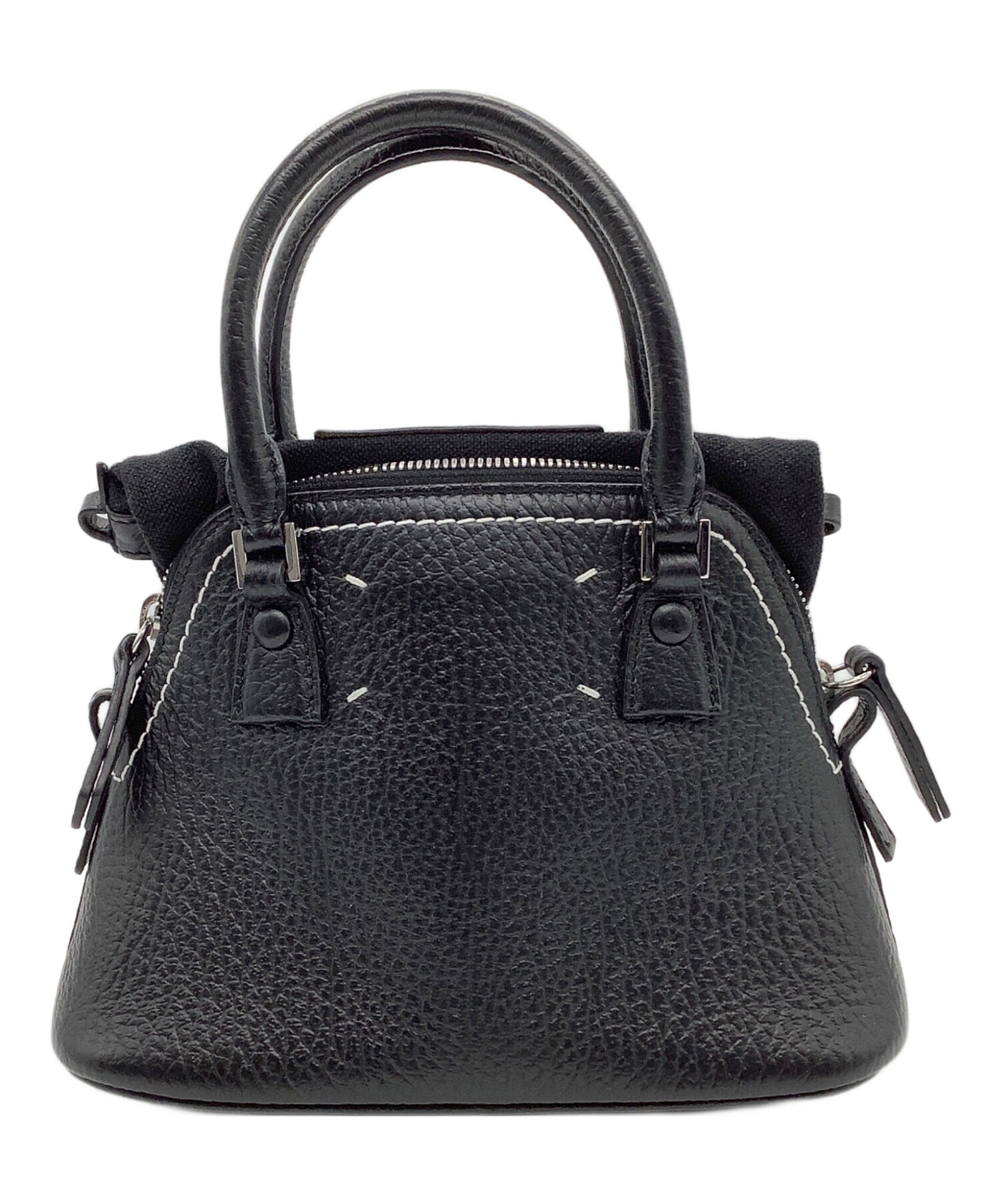 メゾンマルジェラ　ブラックレザーショルダーバッグ　新品未使用 中古・古着通販】Maison Margiela (メゾンマルジェラ) ショルダー