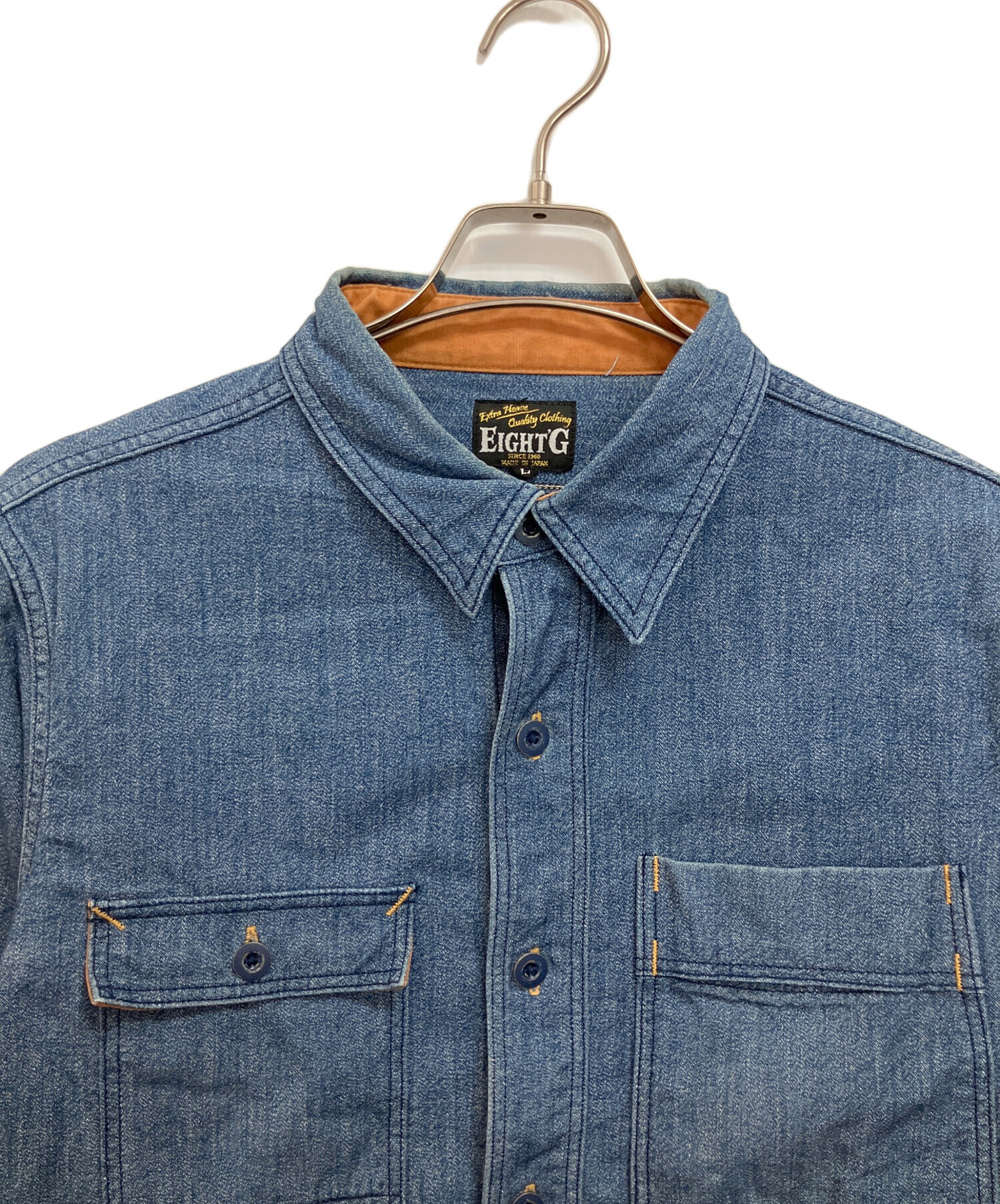 中古・古着通販】EIGHT G (エイトジー) 6oz COVERT CHAMBRAY FARMER