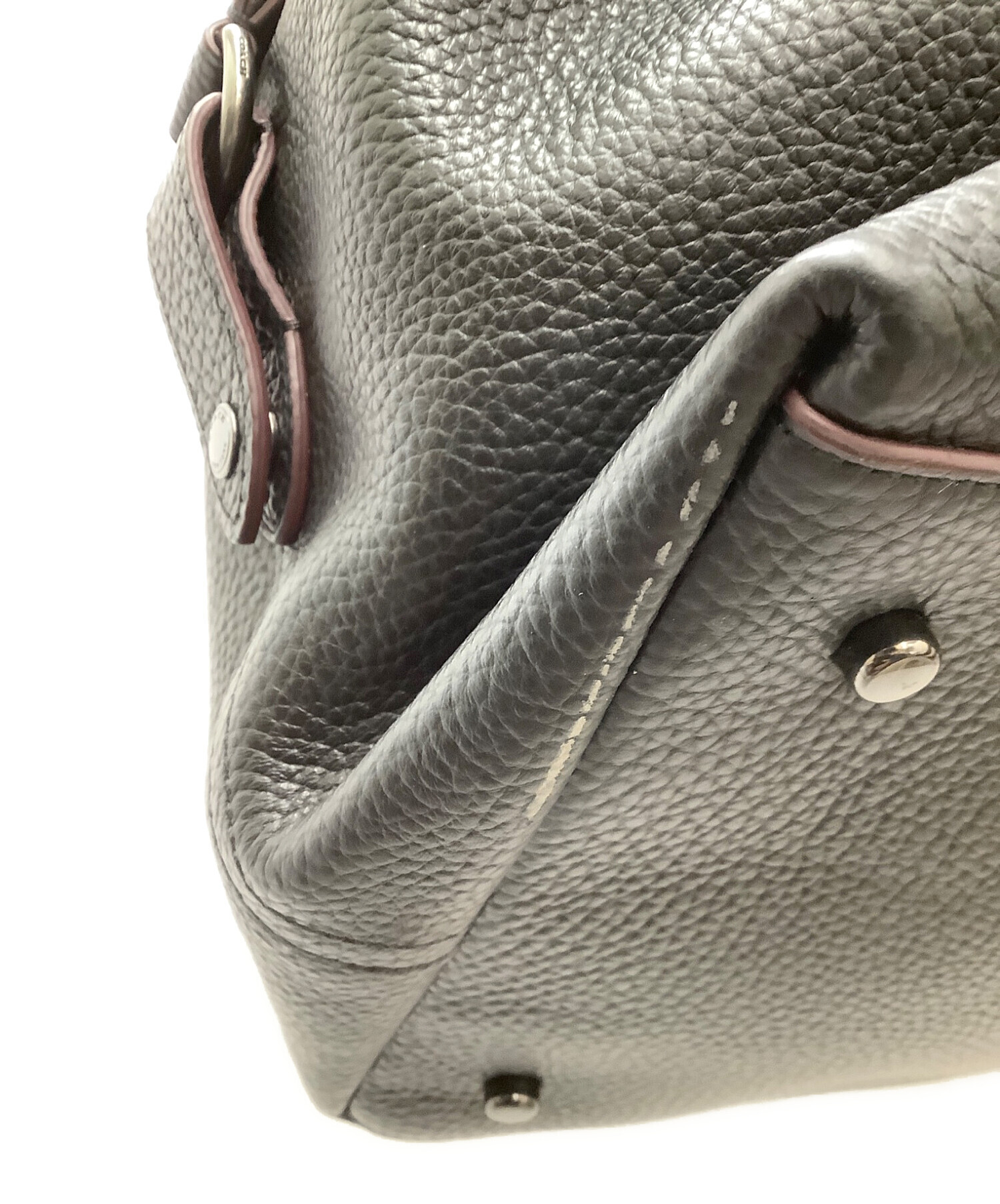 未使用に近い】コーチ ダッフル ボストンバッグ ターンロック ロゴ