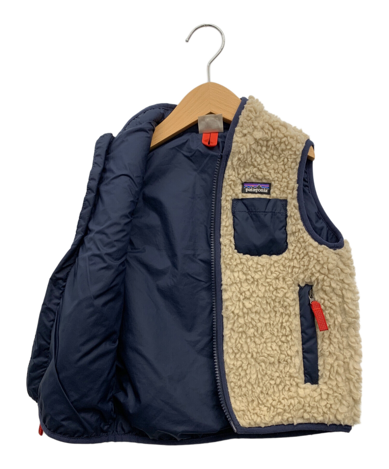 中古・古着通販】Patagonia (パタゴニア) ベスト ベージュ×ネイビー