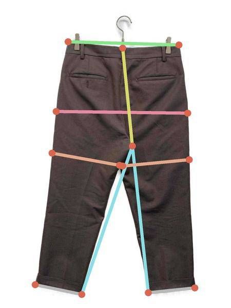 新品未使用　ワコマリア スラックスTYPE2 Ｌ　ベージュ センタープレス セール】セミフレアセンタープレススラックス（スラックス