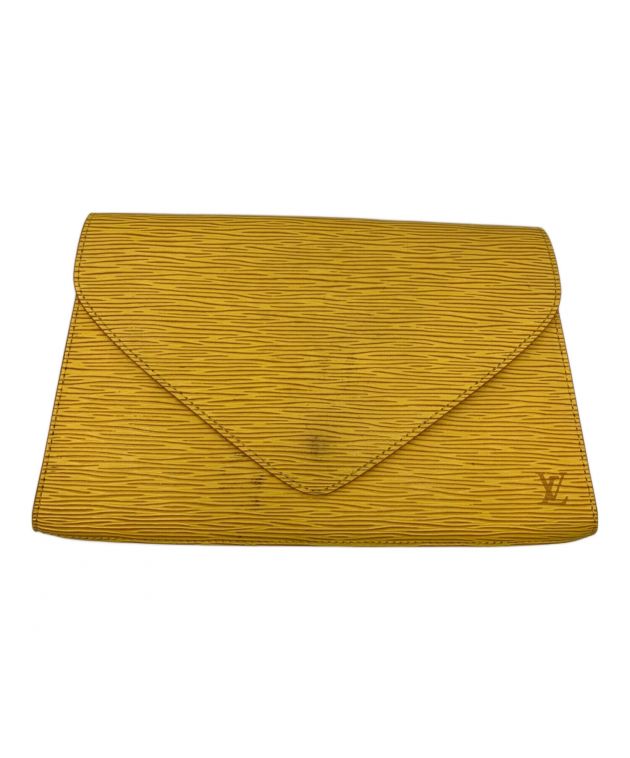ルイ・ヴィトン イエロークラッチバッグ 中古・古着通販】LOUIS VUITTON (ルイ ヴィトン) クラッチバッグ